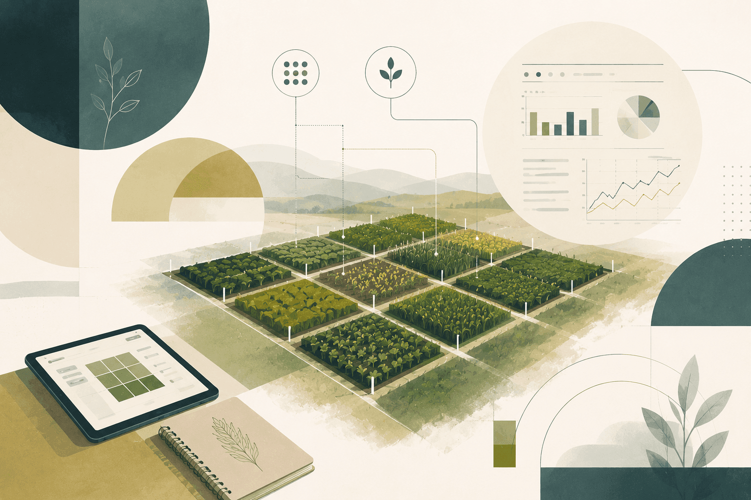 Illustration de la plateforme d'essais agronomiques